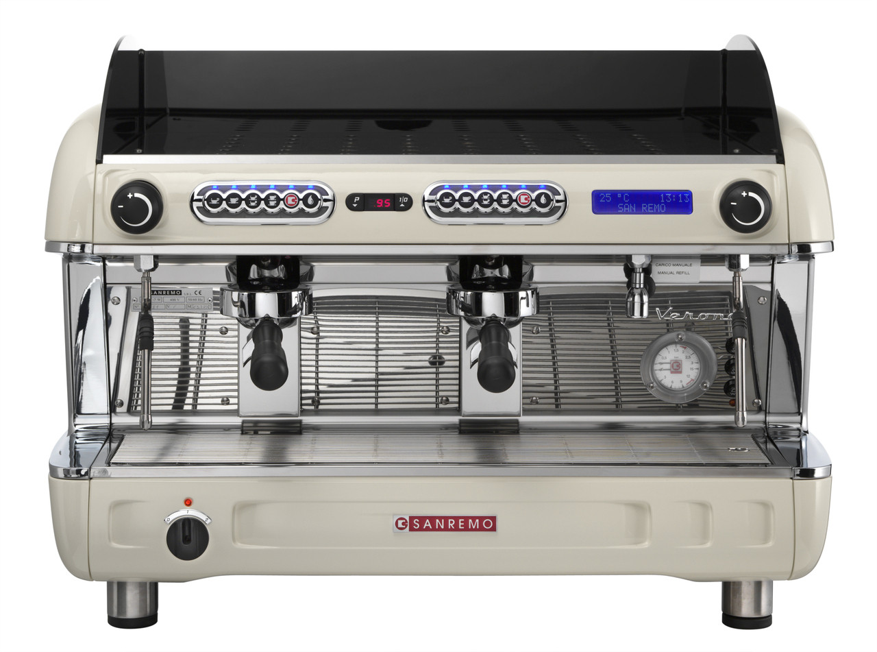 Brand New Sanremo Zoe Compact 2 Group Commercial Coffee Machine - Matt White