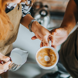 What does barista training involve? 