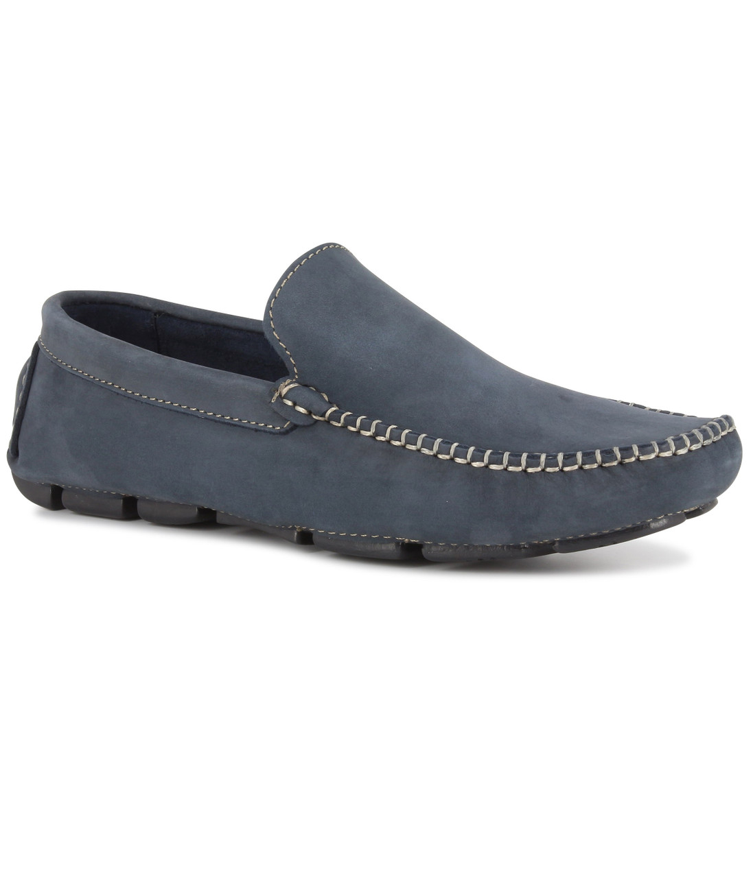 Nubuck Loafers Shoes - Marine - MONZA