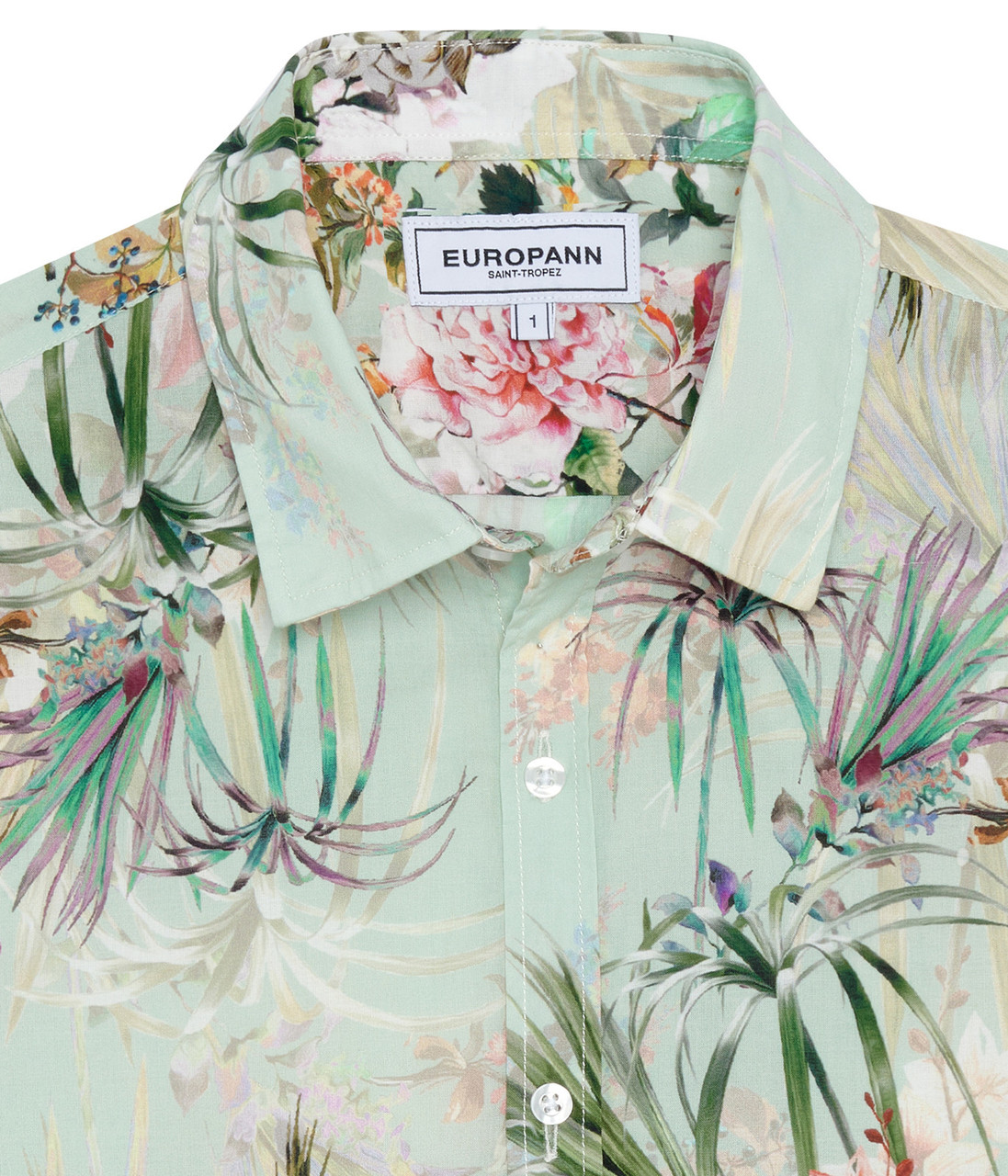 green floral dress shirt Thinking Of You Green Floral Shirt Dress, Small - The Mint Julep Boutique main image 0