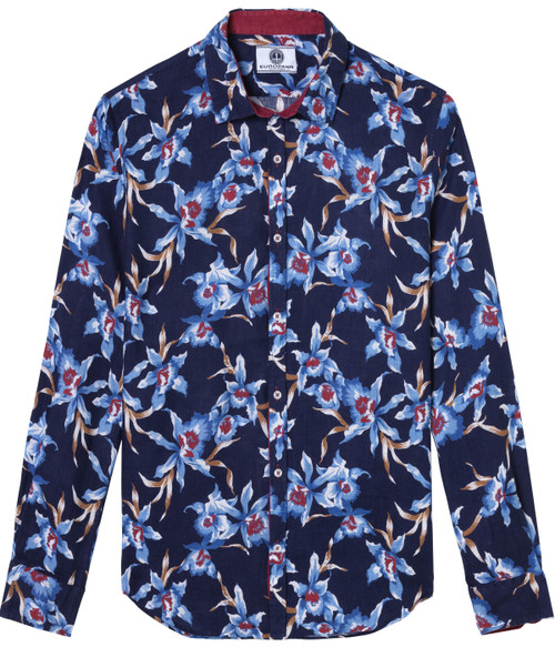 Floral Printed Linen Shirt - BRUNO