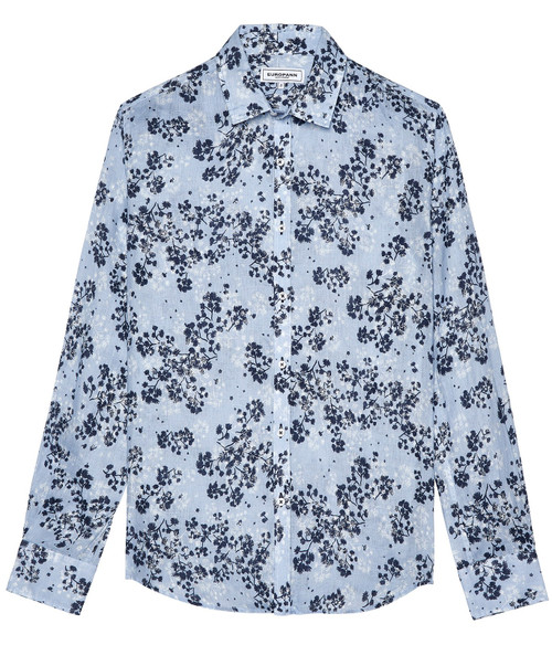 Flower Printed Linen Shirt - PIUMI
