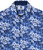 Floral Printed Linen Shirt - Blue - MARZIO