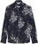 Flower Printed Linen Shirt - Marine - FIORA