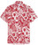 Tropical Flower Short-Sleeved Shirt - Red - ALOHA
