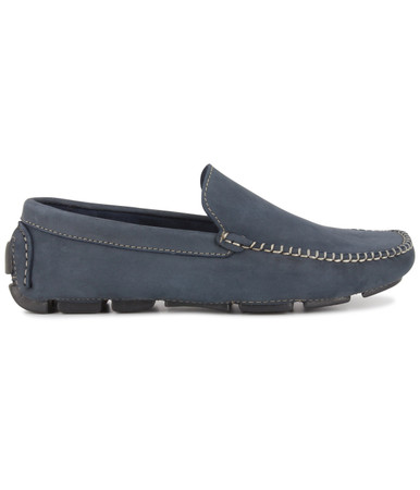 Nubuck Loafers Shoes - Marine - MONZA
