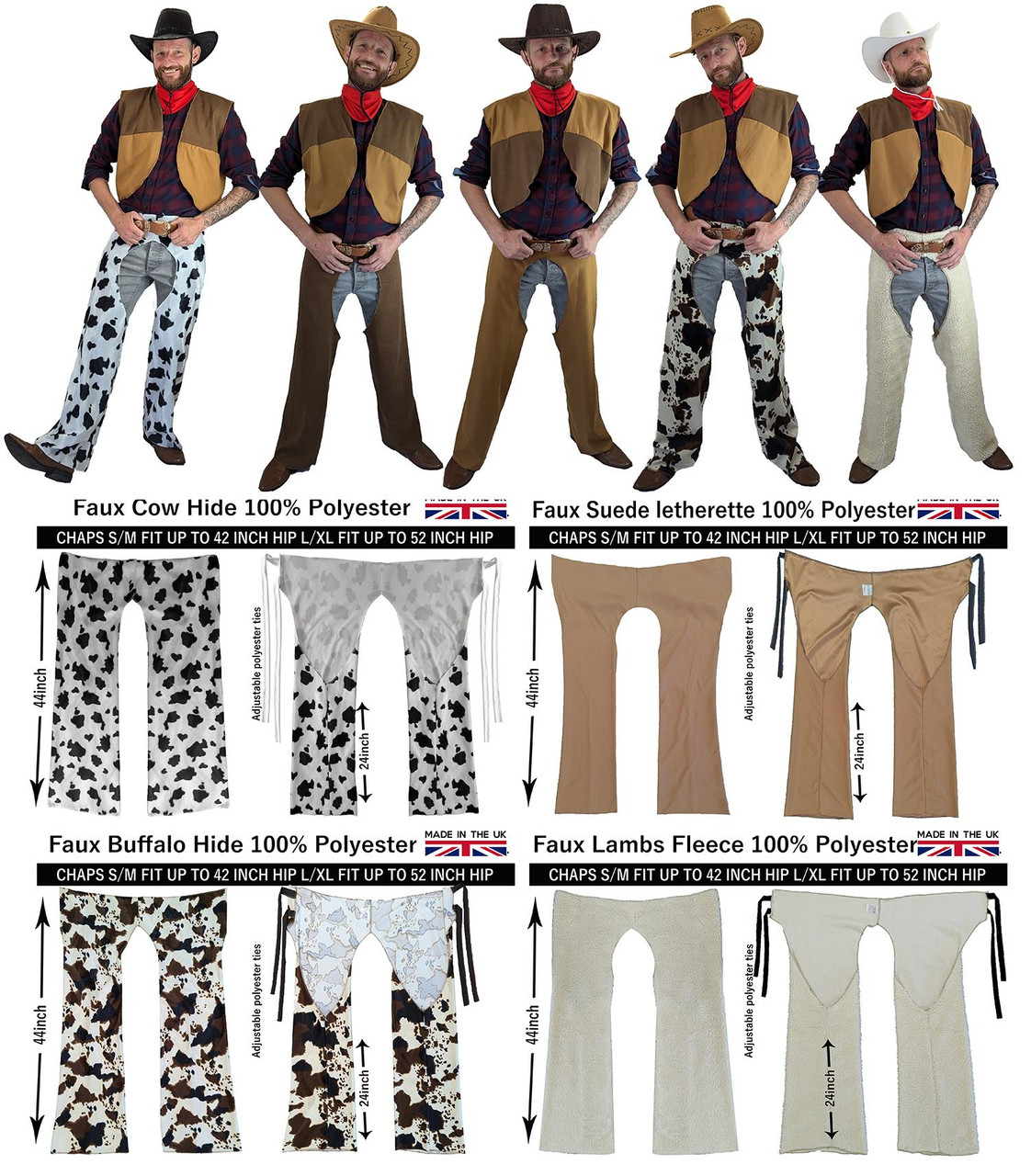 Chaps Adult Cowboy Outfit Adults Mens Cowboy Western Chaps Shaps