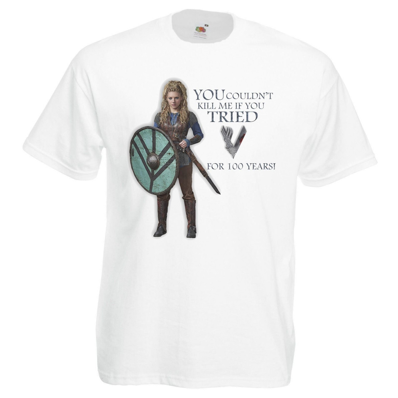 Mens White Lagertha the Maiden T Shirt 