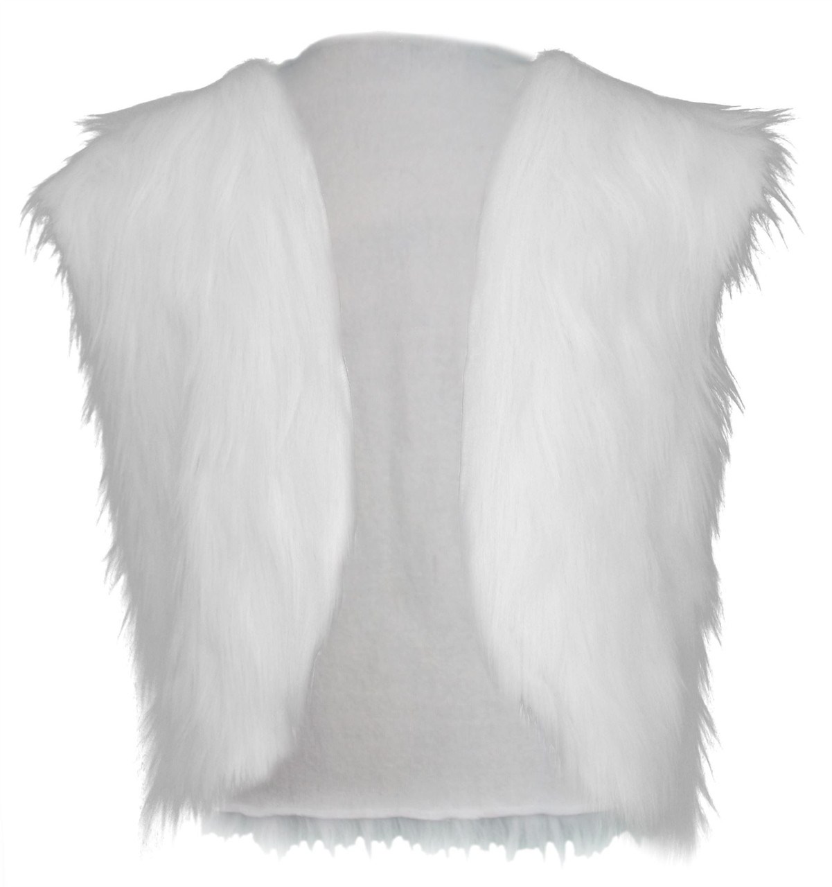 Adults White Yeti Sausquach Abominable Snowman Faux Fur Waistcoat Bigfoot Fancy Dress Dragons Den Fancy Dress Ltd