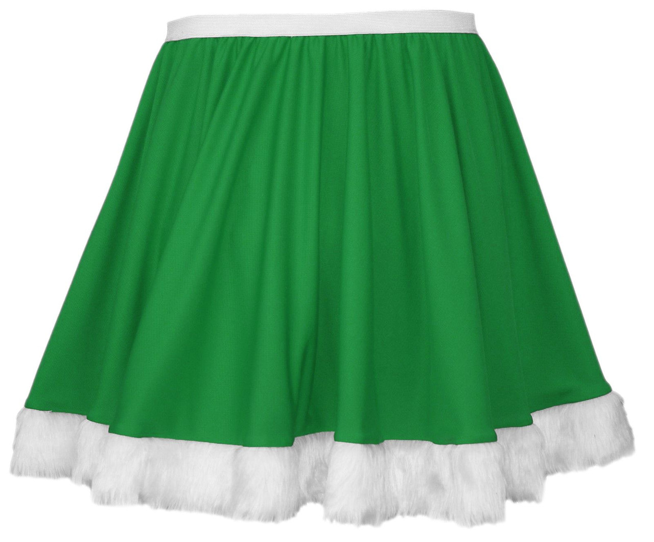 Ladies White Erskine Tartan Full Circle Skater Skirt With Elasticated Waistband