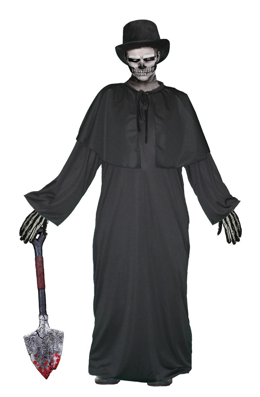 Adult Creepy Festering Uncle Robes & Belt Halloween Family Fancy Dress Costume 