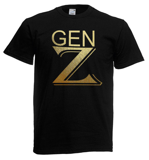 Adults Generation Z Gen Z Zoomers Social Generations Unisex Black T-Shirt