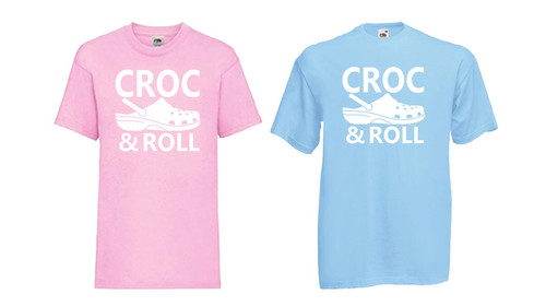Adults Croc & Roll 1950s Funny Rock Music Footwear Spoof Unisex T-Shirt