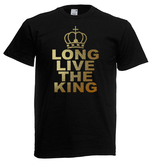 Mens Long Live The King Monarchy Charles British Royalty Black Unisex T-Shirt Mens Long Live The King Monarchy Charles British Royalty Black Unisex T-Shirt