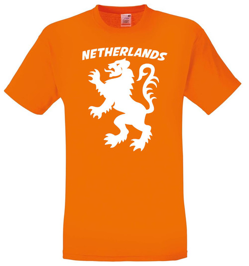 Mens Dutch Republic Lion Netherlands Flag Symbol Unisex Orange T-Shirt