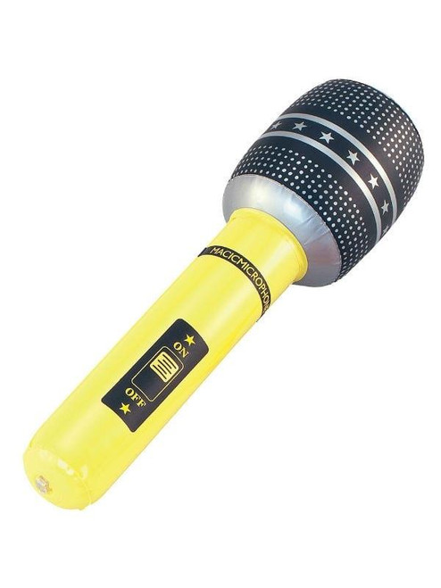Forum Novelties Inflatable Yellow & Black Microphone Fancy Dress Costume Accessory [One Size]