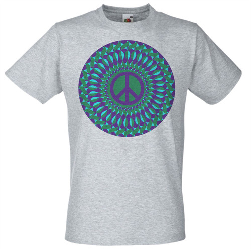 Mens Spiritual Psy-Trance Peace Hippy Psychedelic Goa Mandala Unisex Grey T-Shirt Mens Spiritual Psy-Trance Peace Hippy Psychedelic Goa Mandala Unisex Grey T-Shirt