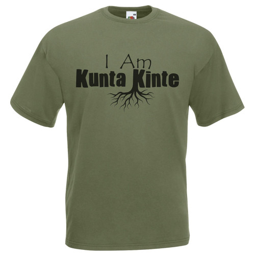 Mens I Am Kunta Kinte 1976 Mandinka Warrior Tribal Unisex Olive T-Shirt Mens I Am Kunta Kinte 1976 Mandinka Warrior Tribal Unisex Olive T-Shirt