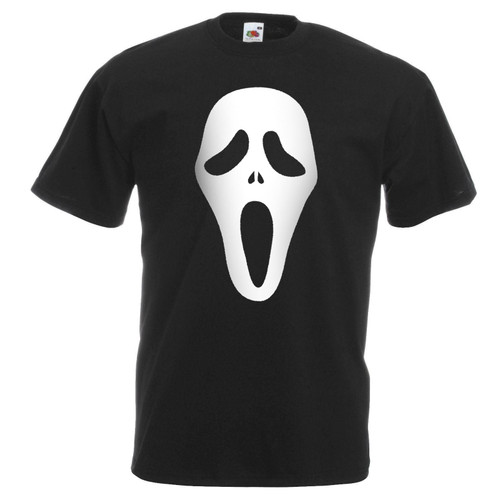 Mens Ghost Face Scary Horror Movie Spooky Halloween Unisex Black T-Shirt Mens Ghost Face Scary Horror Movie Spooky Halloween Unisex Black T-Shirt