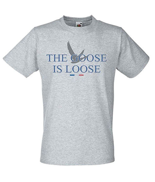 Mens The Goose Is Loose Alcohol French Vodka Drinking Fool Unisex Grey T-Shirt