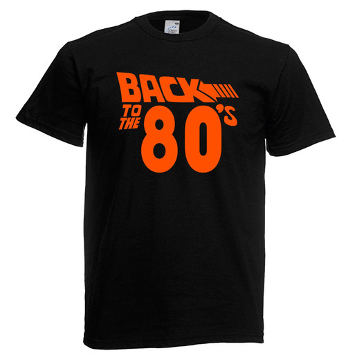 Adults Back to The 1980s Festival Pop Culture Musical Unisex Black T-Shirt Adults Back to The 1980s Festival Pop Culture Musical Unisex Black T-Shirt
