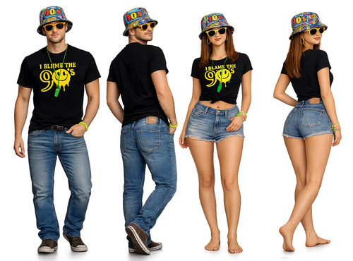 Adults I Blame The 90's Rave Raver Acid House Festival Decades Fancy Dress