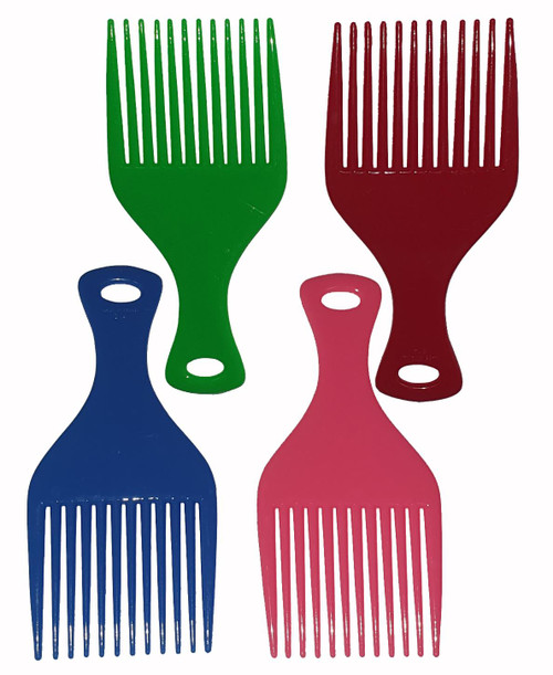 Wide Tooth Afro Comb Fancy Dress Hair Accessory [4 Colours]
