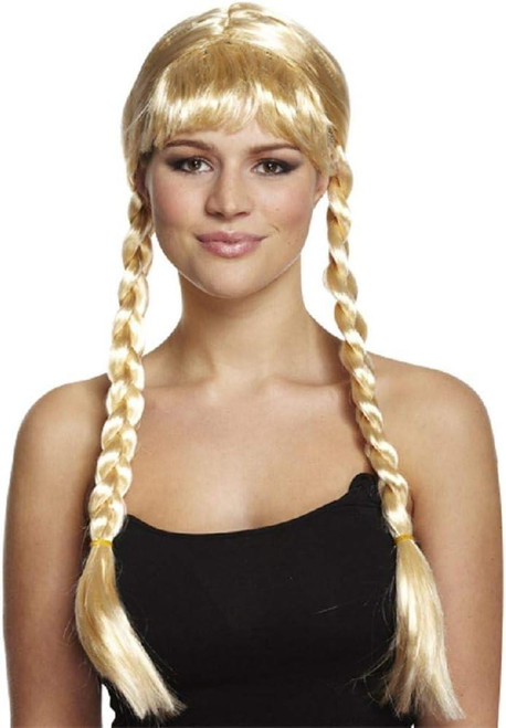 Henbrandt Long Blonde Plaits Wig Bavarian Oktoberfest Fancy Dress Accessory [One Size]