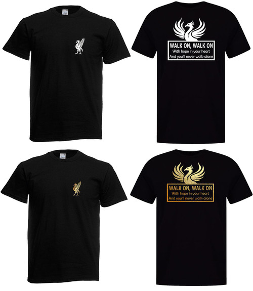 Adults City of Liverpool Scouse Scouser Walk On Song Lyrics Unisex Black T-Shirt