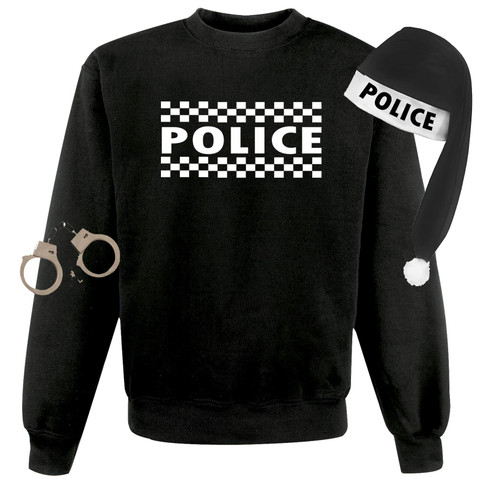 Adults Xmas Police Emergency Services Fancy Dress Christmas Jumper Set Adults Xmas Police Emergency Services Fancy Dress Christmas Jumper Set