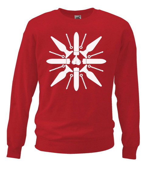 Adults Rude Adult Toy Snowflake Fun Joke Festive Christmas Unisex Red Jumper