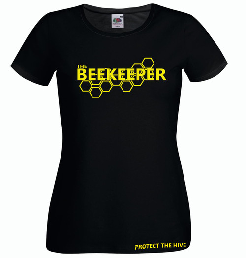 Womens Beekeeper Protect the Hive Honeycomb Bee Keeping Lady Fit Black T-Shirt Womens Beekeeper Protect the Hive Honeycomb Bee Keeping Lady Fit Black T-Shirt