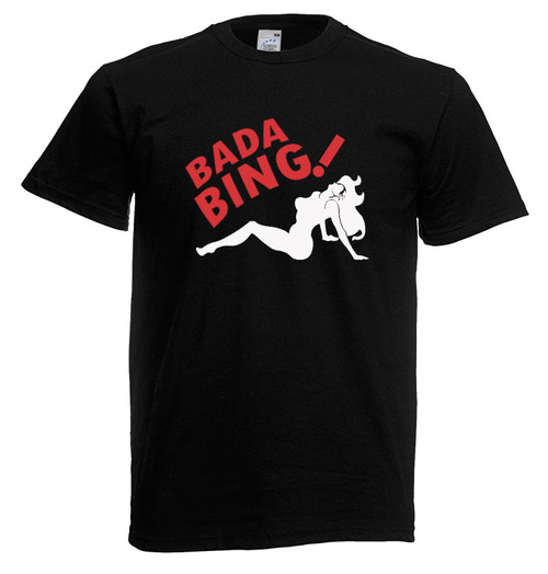 Adults Badabing Gentlemens Strip Club New Jersey Mafia TV Show Unisex Black T-Shirt