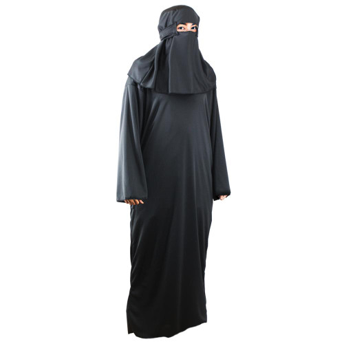 Adults Traditional Burqa Robes & Hood Arabian Arab Muslim Chadri Burka Hijab Fancy Dress Costume [3 Sizes]