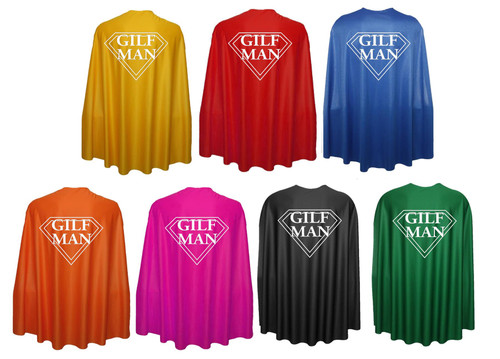 Adults 35" Length GILF Man Superhero Cape Stag Party Fancy Dress