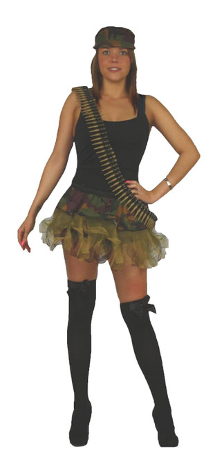 Adults Womens Army Miltiary Soldier Hen Party Night Fancy Dress Costume Adults Womens Army Miltiary Soldier Hen Party Night Fancy Dress Costume