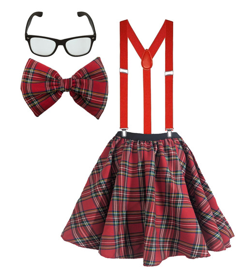 Adults Schoolgirl Geek Geeky Nerd Hen Party Night Fancy Dress Costume Accessory