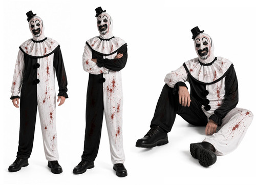 Adults Terror Clown Halloween Circus Horror Movie Fancy Dress Costume