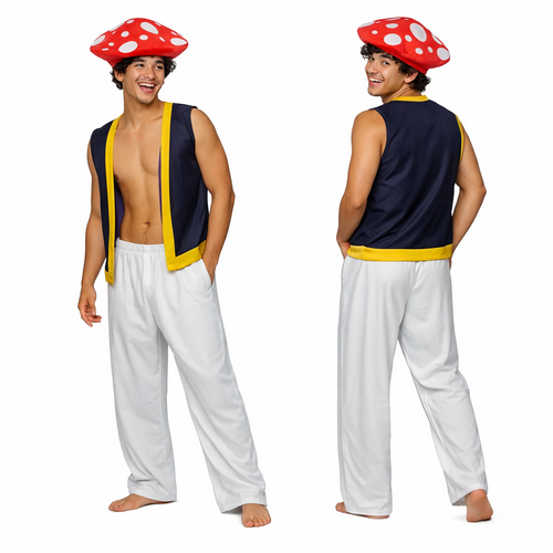 Adults Power up Video Game Mushroom Fungi Man Fancy Dress Costume