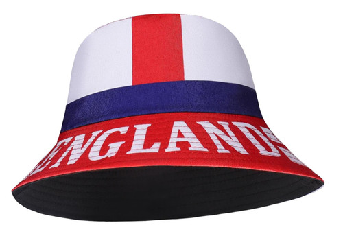Adults England St George Cross Bucket Hat St Georges Day Supporters Headwear [One Size]