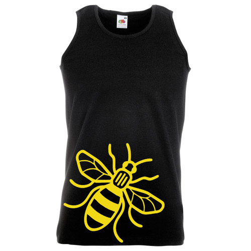 Adults Manchester Worker Bee Community City Symbol Unisex Black Vest