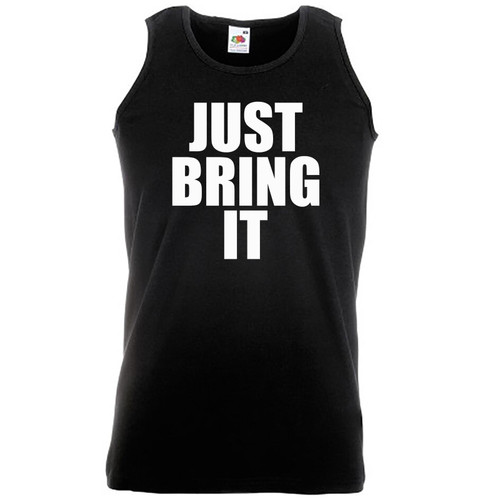 Adults Just Bring It Gym Fitness Exercise Workout Sport Unisex Black Vest Adults Just Bring It Gym Fitness Exercise Workout Sport Unisex Black Vest