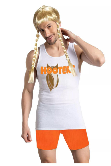 Adults Mens Stag Party Night Hooters Girl  Fancy Dress Costume