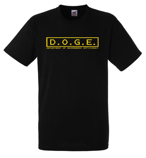 Adults Doge Department of Government Efficiency Political Unisex Black T-Shirt