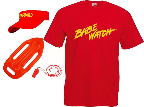 Adults Babe Watch Bachelor Party Stag Night Life Guard Fancy Dress