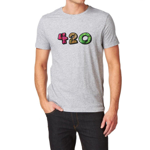 Adults 420 Time Stoner Weed Cannabis Ganja Festival Unisex Grey T-Shirt