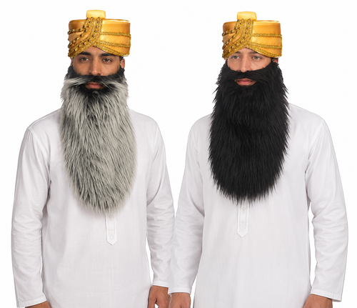 Adults Arabian Sultan Genie Arabic Hat & Beard Fancy Dress Costume Accessory