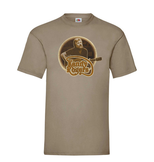 Adults Kenny Rogers Country Music Walter White TV Show Unisex Khaki T-Shirt