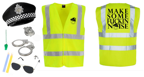 Adults Rave Police 1980s Acid House 1990s Raver Festival Dance Music Decades Fancy Dress Costume Adults Rave Police 1980s Acid House 1990s Raver Festival Dance Music Decades Fancy Dress Costume