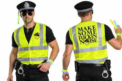 Adults Rave Police 1980s Acid House 1990s Raver Festival Dance Music Decades Fancy Dress Costume